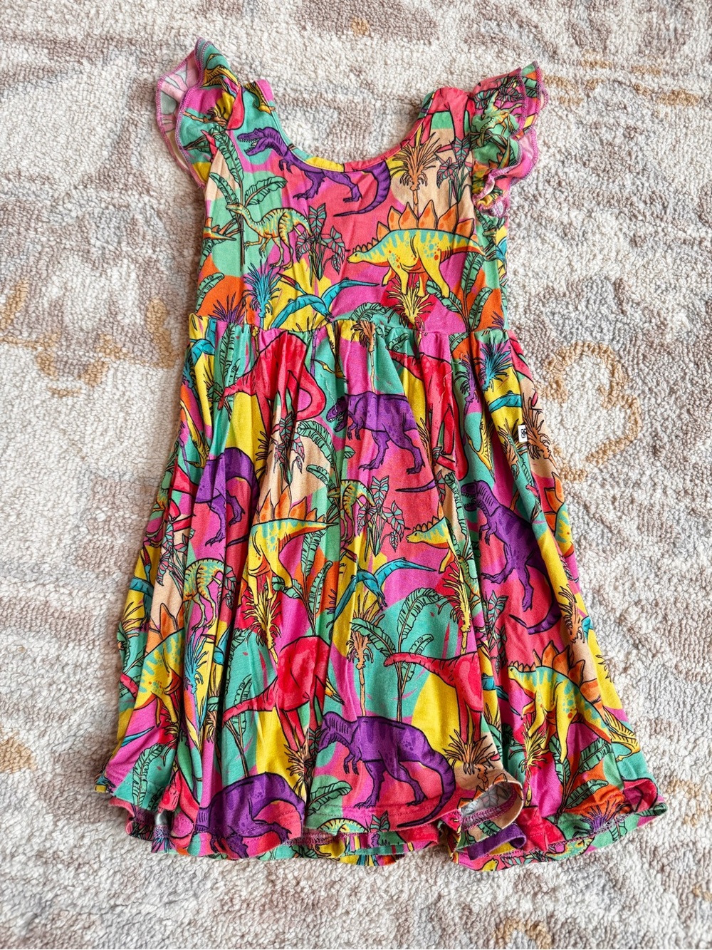 Bums & Roses Extra-roar-dinary Girls Dress & Shorts 2t